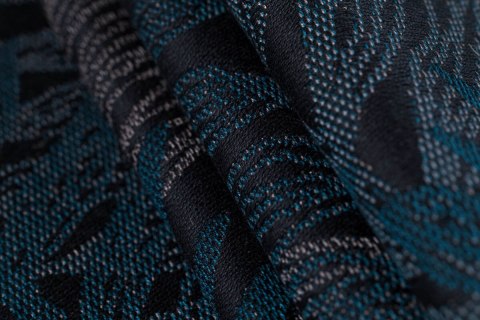 Żakardowa chusta kółkowa do noszenia dzieci, ramię bez zakładek, (54% bawełna, 46% TENCEL™ Lyocell) - RAINFOREST - NOCTURNAL - s