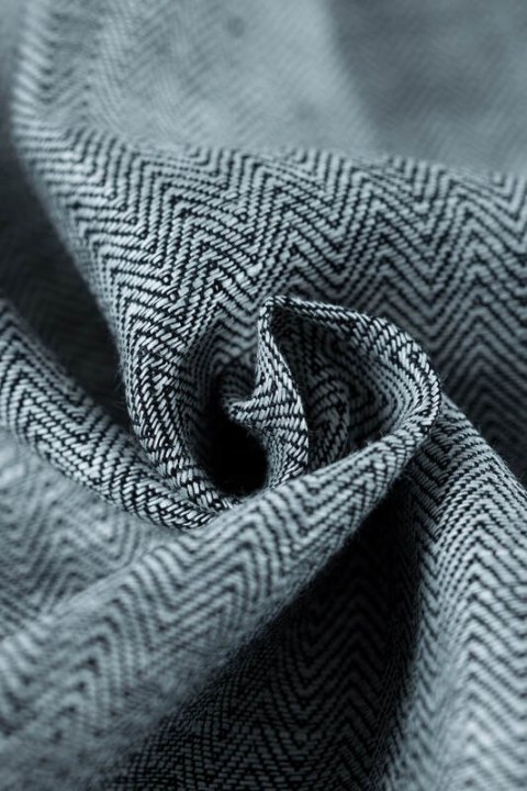 Chusta do noszenia dzieci, splot chevron, 100% len - ARROW - WAVE - rozmiar M