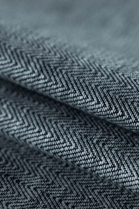 Chusta do noszenia dzieci, splot chevron, 100% len - ARROW - WAVE - rozmiar S