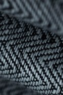 Chusta do noszenia dzieci, splot chevron, 100% len - ARROW - WAVE - rozmiar XS