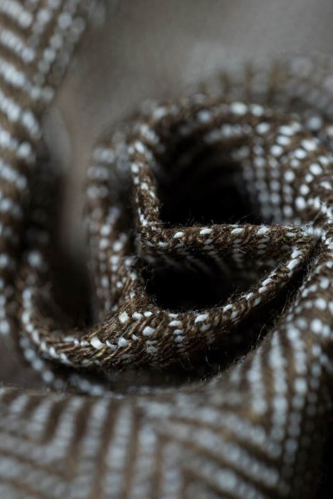 Chusta do noszenia dzieci, splot chevron, 100% len - ARROW - WOOD - rozmiar XL