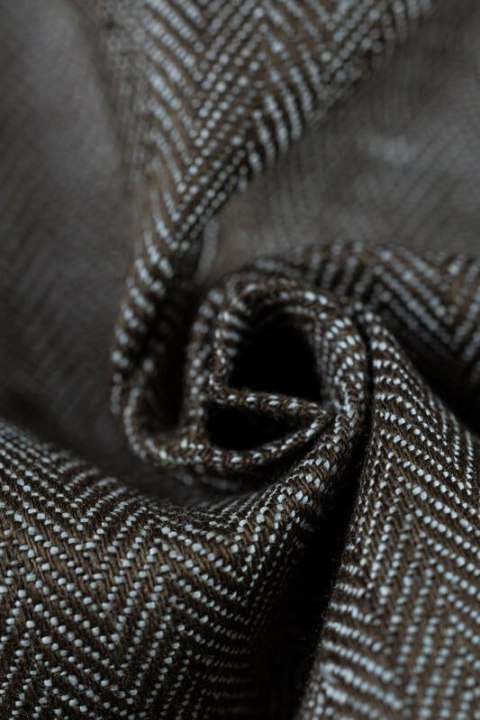 Chusta do noszenia dzieci, splot chevron, 100% len - ARROW - WOOD - rozmiar XL