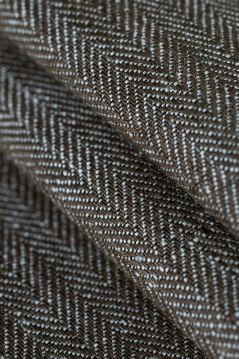 Chusta do noszenia dzieci, splot chevron, 100% len - ARROW - WOOD - rozmiar S