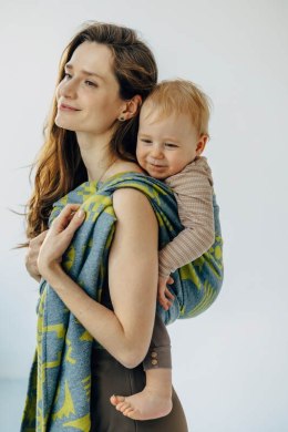Żakardowa chusta do noszenia dzieci (37% bawełna czesana, 28% wełna merino, 23% jedwab noil, 8% jedwab morwowy, 4% kaszmir) - EK