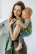 Żakardowa chusta do noszenia dzieci (37% bawełna czesana, 28% wełna merino, 23% jedwab noil, 8% jedwab morwowy, 4% kaszmir) - EK