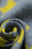 Żakardowa chusta do noszenia dzieci (37% bawełna czesana, 28% wełna merino, 23% jedwab noil, 8% jedwab morwowy, 4% kaszmir) - EK
