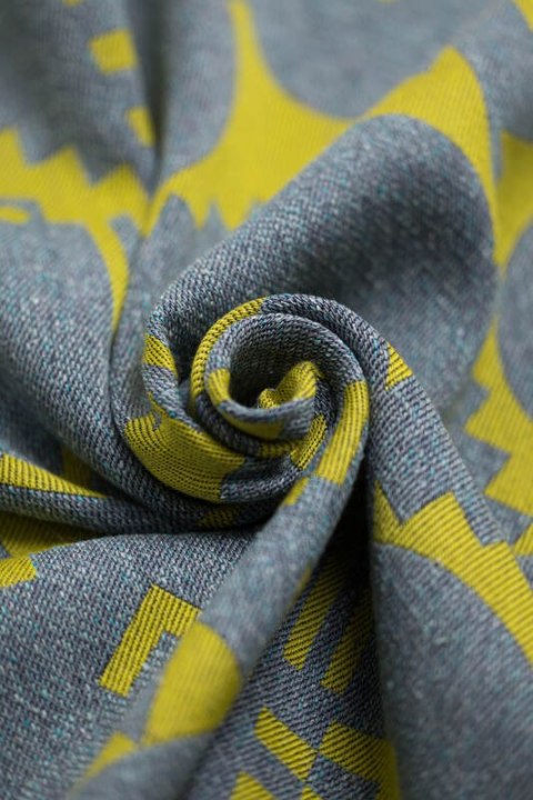 Żakardowa chusta do noszenia dzieci (37% bawełna czesana, 28% wełna merino, 23% jedwab noil, 8% jedwab morwowy, 4% kaszmir) - EK