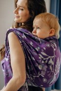 Żakardowa chusta do noszenia dzieci (39% wełna merino, 28% bawełna czesana, 23% len, 10% jedwab tussah) - EKSPERYMENT nr 35 - ro