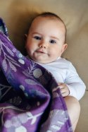 Żakardowa chusta do noszenia dzieci (39% wełna merino, 28% bawełna czesana, 23% len, 10% jedwab tussah) - EKSPERYMENT nr 35 - ro