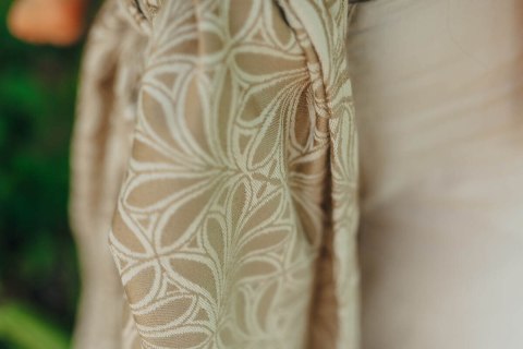 Żakardowa chusta do noszenia dzieci, 50% bawełna, 50% wiskoza bambusowa - INFINITY - GOLDEN HOUR - rozmiar XS