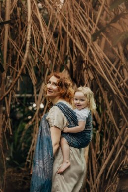 Żakardowa chusta do noszenia dzieci, 54% bawełna, 46% TENCEL™ Lyocell - RAINFOREST - NOCTURNAL - rozmiar L