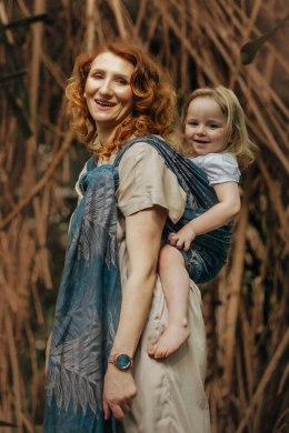 Żakardowa chusta do noszenia dzieci, 54% bawełna, 46% TENCEL™ Lyocell - RAINFOREST - NOCTURNAL - rozmiar XL
