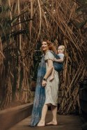 Żakardowa chusta do noszenia dzieci, 54% bawełna, 46% TENCEL™ Lyocell - RAINFOREST - NOCTURNAL - rozmiar M