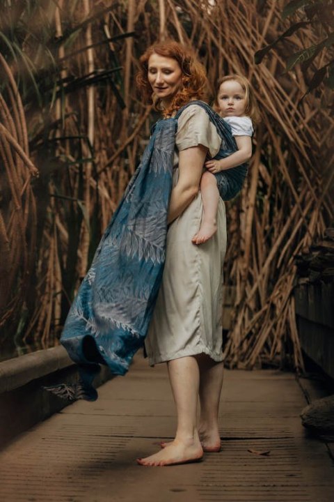 Żakardowa chusta do noszenia dzieci, 54% bawełna, 46% TENCEL™ Lyocell - RAINFOREST - NOCTURNAL - rozmiar M