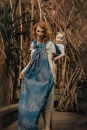 Żakardowa chusta do noszenia dzieci, 54% bawełna, 46% TENCEL™ Lyocell - RAINFOREST - NOCTURNAL - rozmiar S