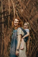 Żakardowa chusta do noszenia dzieci, 54% bawełna, 46% TENCEL™ Lyocell - RAINFOREST - NOCTURNAL - rozmiar S