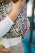 Żakardowa chusta do noszenia dzieci, 55% bawełna, 45% TENCEL™ Lyocell - HEXAFLOWERS - MIRROR - rozmiar M (drugi gatunek)