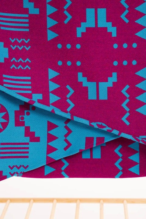 Żakardowa chusta do noszenia dzieci (56% wełna merino, 27% bawełna czesana, 17% jedwab noil) - EKSPERYMENT nr 36 - rozmiar S