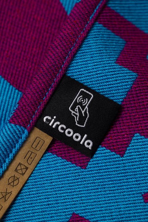 Żakardowa chusta do noszenia dzieci (56% wełna merino, 27% bawełna czesana, 17% jedwab noil) - EKSPERYMENT nr 36 - rozmiar S