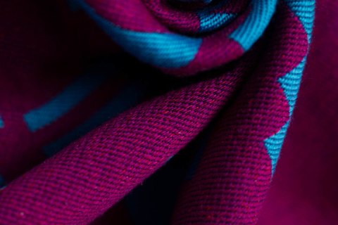 Żakardowa chusta do noszenia dzieci (56% wełna merino, 27% bawełna czesana, 17% jedwab noil) - EKSPERYMENT nr 36 - rozmiar S