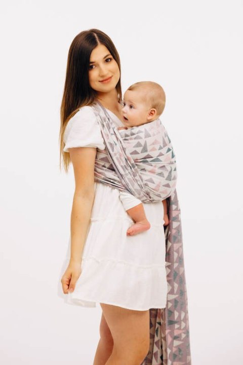 Żakardowa chusta do noszenia dzieci, 61% bawełna, 39% wiskoza bambusowa - EAGLE ROCKS - PEAK - rozmiar XS