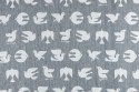 Żakardowa chusta do noszenia dzieci (68% bawełna, 16% len, 16% modal) - BIRDY - WHITE NOISE - rozmiar M