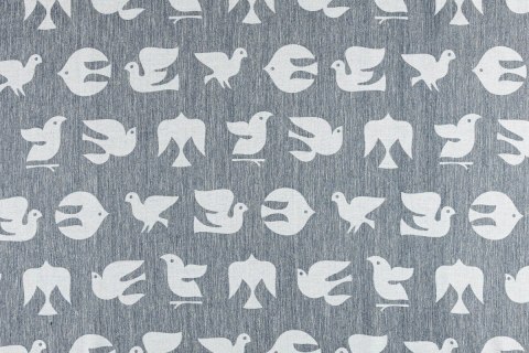 Żakardowa chusta do noszenia dzieci (68% bawełna, 16% len, 16% modal) - BIRDY - WHITE NOISE - rozmiar M