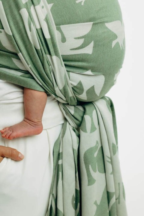 Żakardowa chusta do noszenia dzieci (80% bawełna, 20% lyocell) - BIRDY - FLY HIGH - rozmiar L