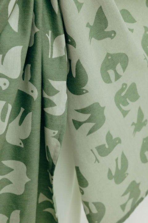 Żakardowa chusta do noszenia dzieci (80% bawełna, 20% lyocell) - BIRDY - FLY HIGH - rozmiar L