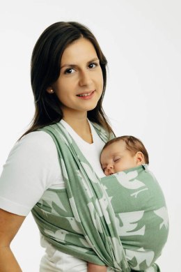 Żakardowa chusta do noszenia dzieci (80% bawełna, 20% lyocell) - BIRDY - FLY HIGH - rozmiar M