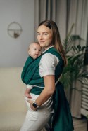 Chusta do noszenia dzieci - SZMARAGD, splot jodełkowy (100% bawełna) - rozmiar L