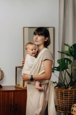 Chusta do noszenia dzieci, tkana splotem jodełkowym, bawełna - MAŁA JODEŁKA LUCE - rozmiar L