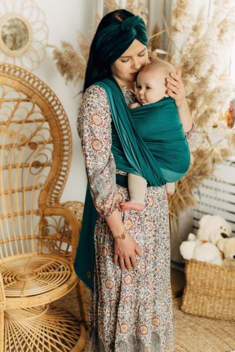 Chusta tkana, splot jodełkowy, (100% bawełna) - MAŁA JODEŁKA SALSA - rozmiar L (drugi gatunek)