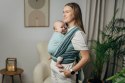 Moja pierwsza chusta do noszenia dzieci, tkana splotem jodełkowym, bawełna - MAŁA JODEŁKA BABY MINT - rozmiar M (drugi gatunek)