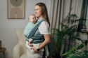 Moja pierwsza chusta do noszenia dzieci, tkana splotem jodełkowym, bawełna - MAŁA JODEŁKA BABY MINT - rozmiar M (drugi gatunek)