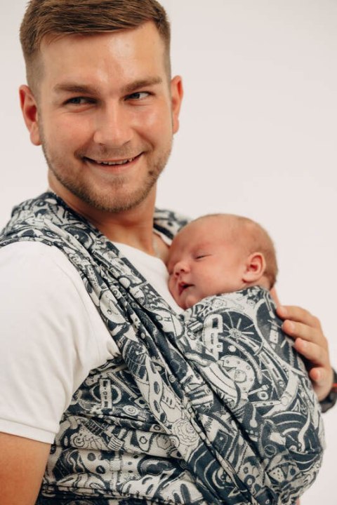 Żakardowa chusta do noszenia dzieci, 100% bawełna - CLOCKWORK - FIX IT - rozmiar L