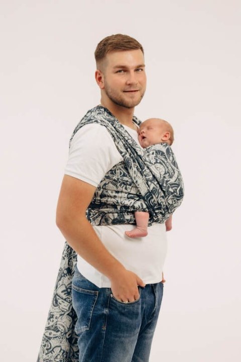 Żakardowa chusta do noszenia dzieci, 100% bawełna - CLOCKWORK - FIX IT - rozmiar L