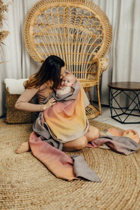 Żakardowa chusta do noszenia dzieci, (100% bawełna) - DUŻA JODEŁKA - FANDANGO - rozmiar L