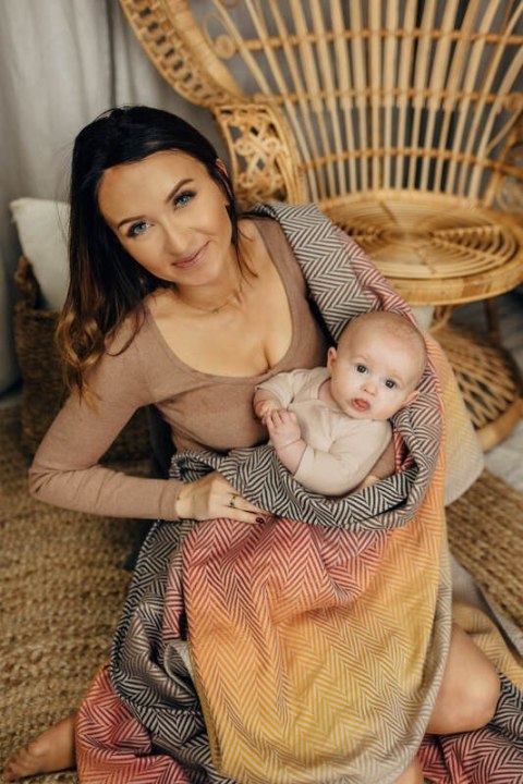 Żakardowa chusta do noszenia dzieci, (100% bawełna) - DUŻA JODEŁKA - FANDANGO - rozmiar L