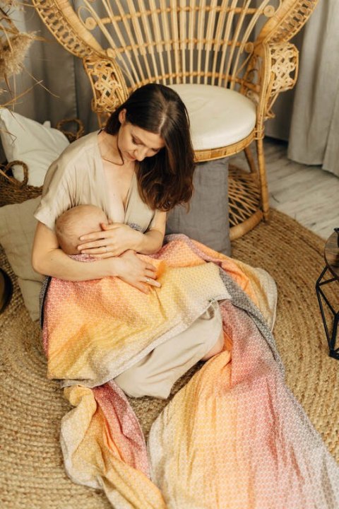 Żakardowa chusta do noszenia dzieci, (100% bawełna) - LITTLE LOVE - MADISON - rozmiar L