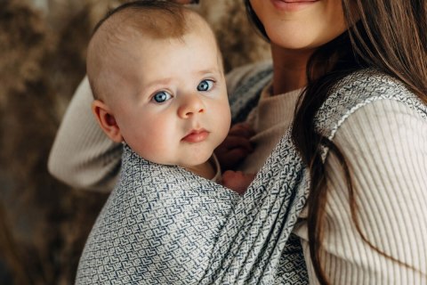 Żakardowa chusta do noszenia dzieci, (100% bawełna) - LITTLE LOVE - PULSE - rozmiar L