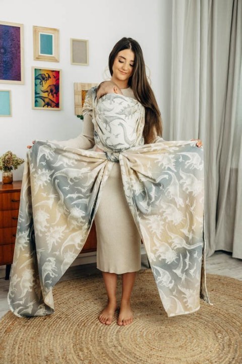 Żakardowa chusta do noszenia dzieci, 100% bawełna - PARK JURAJSKI - ICE DESERT - rozmiar L