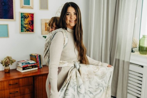 Żakardowa chusta do noszenia dzieci, 100% bawełna - PARK JURAJSKI - ICE DESERT - rozmiar M