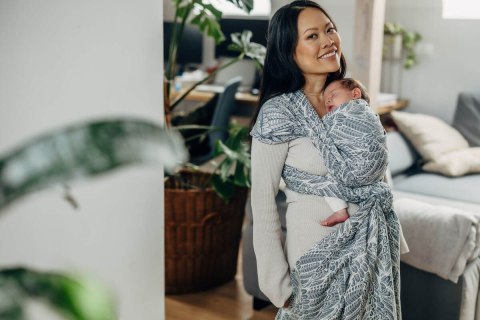 Żakardowa chusta do noszenia dzieci, 100% bawełna - WOLNY DUCH - NIKE - rozmiar L