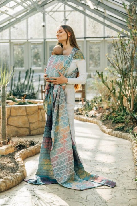 Żakardowa chusta do noszenia dzieci, 100% bawełna - ZAPLĄTANI - PLAIT - rozmiar L