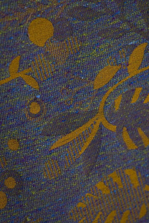 Żakardowa chusta do noszenia dzieci (45% jedwab tussah, 32% bawełna czesana, 19% wełna merino, 4% kaszmir) - EKSPERYMENT nr 37 -