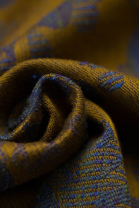 Żakardowa chusta do noszenia dzieci (45% jedwab tussah, 32% bawełna czesana, 19% wełna merino, 4% kaszmir) - EKSPERYMENT nr 37 -