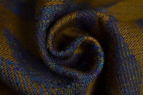 Żakardowa chusta do noszenia dzieci (45% jedwab tussah, 32% bawełna czesana, 19% wełna merino, 4% kaszmir) - EKSPERYMENT nr 37 -