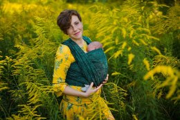 Żakardowa chusta do noszenia dzieci, 51% Bawełna 49% Jedwab - DZIKIE WINO - IVY - rozmiar M