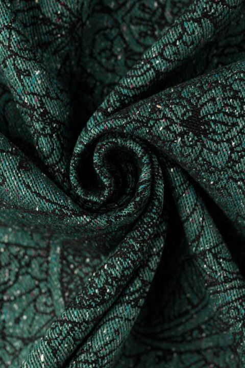 Żakardowa chusta do noszenia dzieci, 51% Bawełna 49% Jedwab - DZIKIE WINO - IVY - rozmiar M